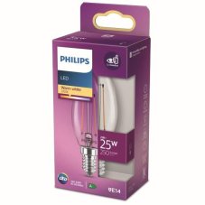 Philips 8718699777531 LED žiarovka 2W/25W 250lm E14 2700K B35 filament sviečka