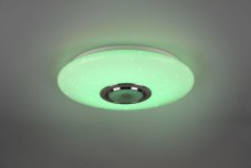 TRIO R69031101 MUSICA stropné svietidlo LED D410mm 15,5W/1700lm 3000-6000K biela, RGB, Bluetooth, stmievateľné, diaľkový ovládač, starlight efekt