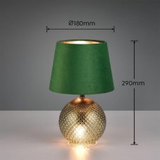 TRIO Reality R51242015 JONNA stolná lampička V290mm 2xE14 zelená