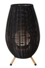 LUCIDE 03843/36/30 COLIN IP44 vonkajšie dekoratívne svietidlo LED V360mm 3W/180lm 3000K IP44 čierna, mosadz, nabíjateľná batéria, 3 StepDim