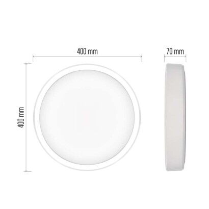 Emos ZM5191 LED GoSmart stropní/nástěnné přisazené klasické svítidlo kruh průměr 400 × 70 mm 30W 1800lm 2700–6500K bílá