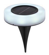 GLOBO SOLAR 36414-2 solárne svietidlo zapichovacie do zeme D105mm LED 8x0,1W 3200K IP44, vrátane batérie 1xAA Ni-MH 400mAh 1.2V, čierna, opál, 2-set