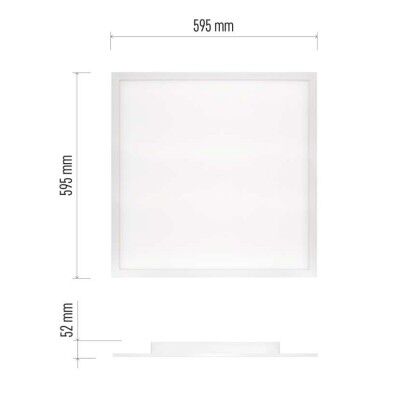Emos ZM5173 LED RIVI stropní přisazené klasické svítidlo čtverec 595 × 595 × 52 mm 40W 380–3800lm 2700–6000K bílá