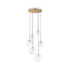 Ideal Lux 317243 EQUINOXE závesné svietidlo 6xG4 D650mm mosadzná