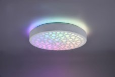 TRIO Reality R67161131 CHIZU stropné svietidlo SMD LED D400mm 22W/2500lm 2700-6000K RGB, biela matná, stmievateľné, diaľkový ovládač