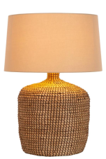 LUCIDE 10551/81/73 AMBALA stolná lampa V480mm 1xE27 prírodná, biela