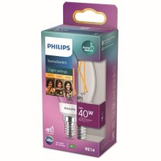 Philips 8718699772154 LED SceneSwitch žiarovka 40W 470-180-90lm B35 E14 2700-2500-2200K filament sviečka