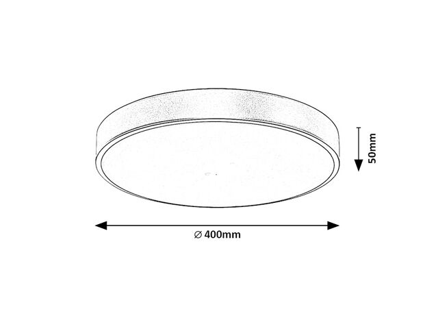 RABALUX 71037 Tesia stropné svietidlo LED D400mm 36W/2300lm 3000K zlatá, biela