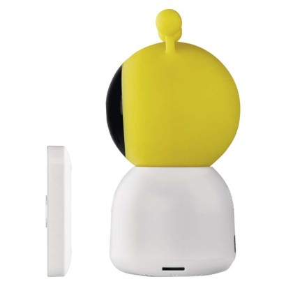 Emos H4052 GoSmart Otočná dětská chůvička GUARD s monitorem, bílá a žlutá, Wi-Fi