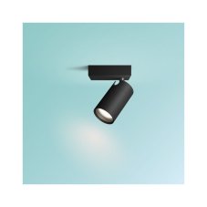Philips 8720169298972 Idris nástenné bodové svietidlo/spot 1xGU10 IP44 čierna, ClickFix