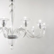 Závesné svietidlo/Luster Ideal lux 199382 BRIGITTA SP8 TRASPARENTE 8xE14 40W chróm