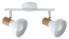 RABALUX 5944 Holly spot E14 2x40W biela, imitácia dreva