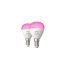 8719514491281 Philips Hue White and Color Ambiance žárovka LED E14 5,1W/470lm 2000-6500K+RGB P45 kapka 2-set