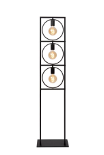 LUCIDE 00727/03/30 SUUS stojacia lampa V1450mm 3xE27 čierna