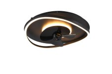 TRIO Reality R67393132 SORTLAND stropné svietidlo s ventilátorom SMD LED D500mm 30W/3500lm 2700-6500K čierna matná, biela, stmievateľné, diaľkový ovládač