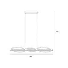 ITALUX PND-55362-40W-WO Natano závesné svietidlo LED 38W/1600lm 3000K čierna, drevo