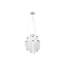 TRIO Reality R37341106 POMP závesné svietidlo SMD LED D380mm 30W/4300lm 2700-6500K chrómová, priehľadná, stmievateľné, diaľkový ovládač