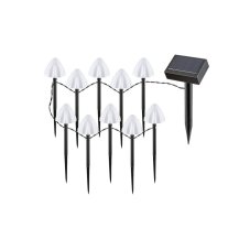 RABALUX 77007 Skadar solárne svietidlo dekoratívne zapichovacie - hríbiky LED 3700mm 2W/1lm 2600K IP44 čierna, biela, súmrakový senzor