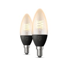 Philips HUE LED White Filament žiarovka E14 2x4,5W 3000lm 2100K sviečka stmievateľná BlueTooth 2-set