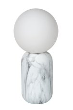 LUCIDE 06520/01/31 MARBOL stolná lampička V320mm 1xE27 biela s imitáciou mramoru