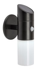 RABALUX 77030 Lutto solárne nástenné svietidlo so senzorom LED 1W/65lm 6500K+RGBW IP44 čierna, biela