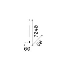 Ideal lux 341132 FILO stojanové svietidlo V7040mm LED 14W 1500/930lm 2700K mosadzná