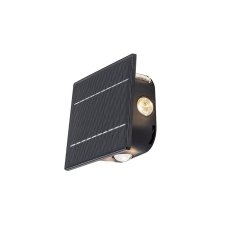 RABALUX 77034 Emmen solárne nástenné svietidlo so senzorom LED 0,5W/50lm 3000+6000K IP54 čierna, priehľadná