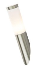 GLOBO 3157 BOSTON venkovní nástěnné svítidlo D76mm 1xE27 IP44 nerez, opál