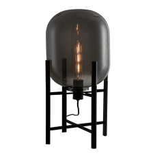 ITALUX FL-82321-1A-S Maversa stolná lampa 1xE27 V500mm čierna, dymová
