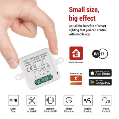 EMOS H5105 GoSmart spínací modul 1kanálový Wi-Fi