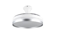TRIO Reality R67382187 LINDBERG stropné svietidlo s ventilátorom SMD LED D1000mm 35W/4050lm 2700-6500K matná biela, titánová, stmievateľné, diaľkový ovládač