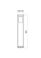 REDO 90525 LAGOS venkovní stojanové svítidlo/sloupek 1xE27 V800mm IP54 tmavěhnědá