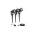 Philips 8720169269392 GardenLink Low Volt Caper nízkonapäťové vonkajšie svietidlo/reflektor LED 3x1,5W/180lm 2700K IP44 čierna 3-set+adaptér+kábel 5m