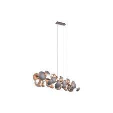 TRIO SELECT 317401042 BUBBLE závesné svietidlo 10xG9 antracit, jantárová