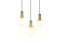 TRIO 319830308 DIVA závesné svietidlo D300mm 3xE27 mosadz matná, biela