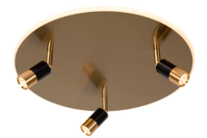 LUCIDE 71101/48/02 JUBEL stropní bodové svítidlo/spot D480mm 3xLED 5W/650lm 2700K mosazná, černá
