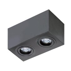 AZzardo AZ2827 Technoline BRANT 2 SQUARE BLACK přisazené bodové svítidlo / spot 2xGU10 50W IP20 černá