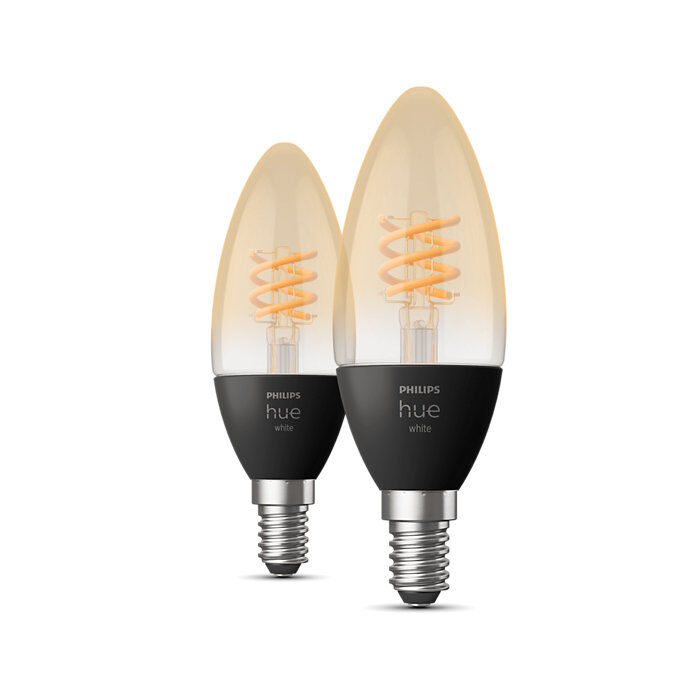 Philips HUE LED White Filament žárovka E14 2x4,5W 300lm 3100K svíčka stmívatelná BlueTooth 2-set