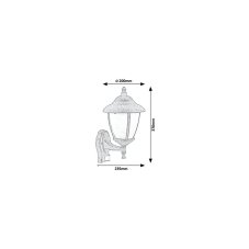 Rabalux 7836 Madrid exteriérové nástěnné svítidlo se senzorem zlaté E27 1 x max. 60W IP43