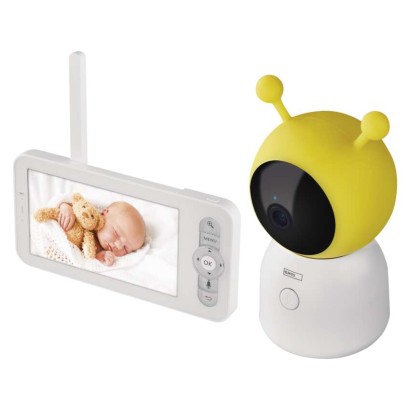 Emos H4052 GoSmart Otočná dětská chůvička GUARD s monitorem, bílá a žlutá, Wi-Fi