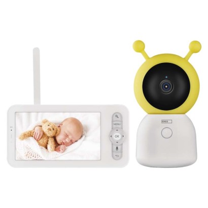 Emos H4052 GoSmart Otočná dětská chůvička GUARD s monitorem, bílá a žlutá, Wi-Fi