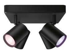 Philips Wiz Colors 8719514554573 IMAGEO stropné bodové svietidlo/spot 4xGU10 4x5W/345lm 2200-6500K+RGB čierna