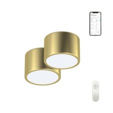 Immax 07127L-BD NEO RONDATE stropné svietidlo LED D150mm 12W/840lm 2700-6500K zlatá, diaľkové ovládanie, 2-set