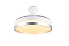 TRIO Reality R67382187 LINDBERG stropné svietidlo s ventilátorom SMD LED D1000mm 35W/4050lm 2700-6500K matná biela, titánová, stmievateľné, diaľkový ovládač
