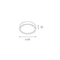 LED2 1234253 MIRA exteriérové stropní svítidlo LED D250mm 9-18W 3000K/4000K/5700K IP65 černá