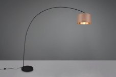 TRIO 419200141 MANSUR stojací lampa 1xE27 V2100mm černá, šedohnědá
