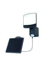 LUTEC 6925701345 SUNSHINE exteriérové solárne nástenné svietidlo LED 7W 500lm 5000K IP54 tmavá šedá, pohybový senzor