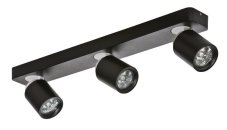 AZzardo AZ0680 DECOline TOMI 3 BLACK stropní / nástěnné svítidlo 3xGU10 50W IP20 černá