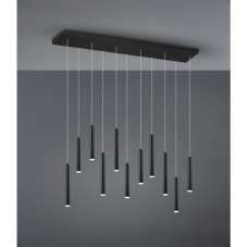 TRIO 321611132 TUBULAR závěsné svítidlo LED 11x2,5W/220lm 3000K matná černá, switchdimmer