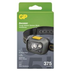 GP P8574 LED čelovka 375lm 3× AAA IPX5 šedo-žltá